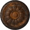 Ekena Millwork Kirke Ceiling Medallion (Fits Canopies up to 3 3/4"), Hand-Painted Rust, 15 3/4"OD x 5/8"P CM16KIRUS - alternate 1